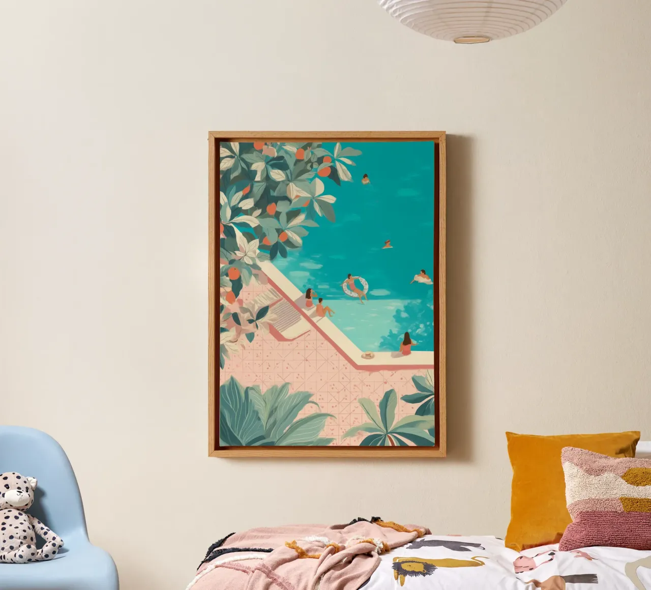 Poolside Days canvas by Clara August