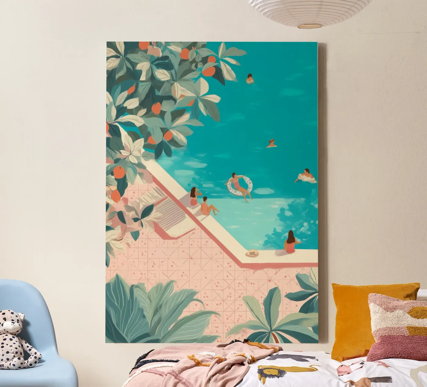 Poolside Days canvas by Clara August