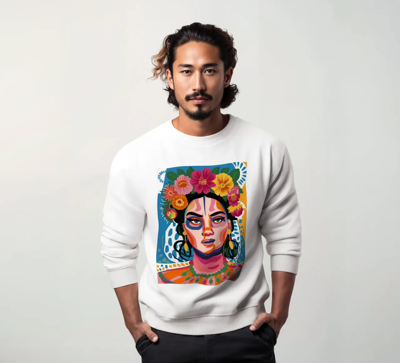 Frida Kahlo reimmaginata felpa da Flock Reverie