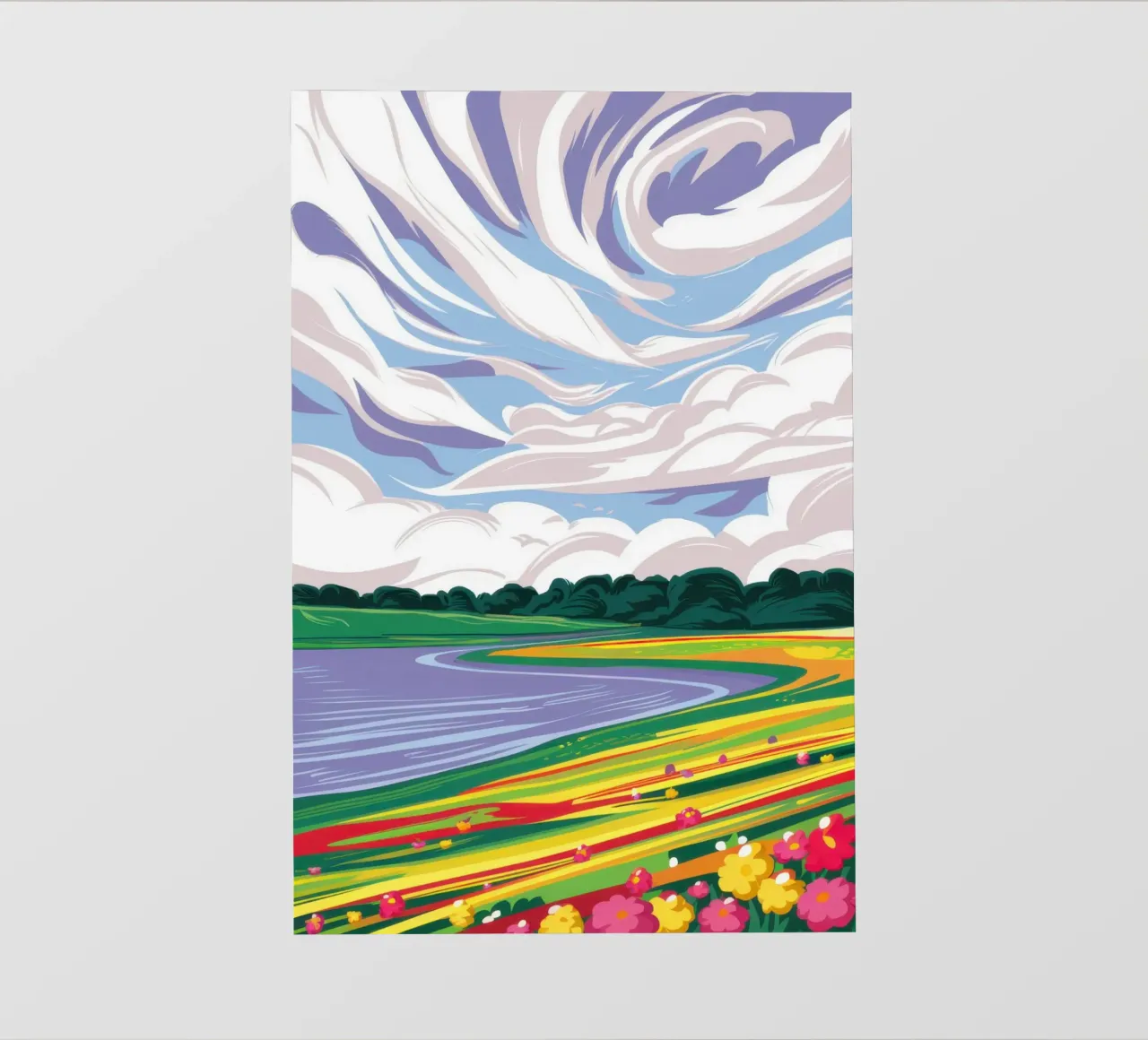 Kaleidoscopic Tulip Fields photo wallpaper by Prism Ritual