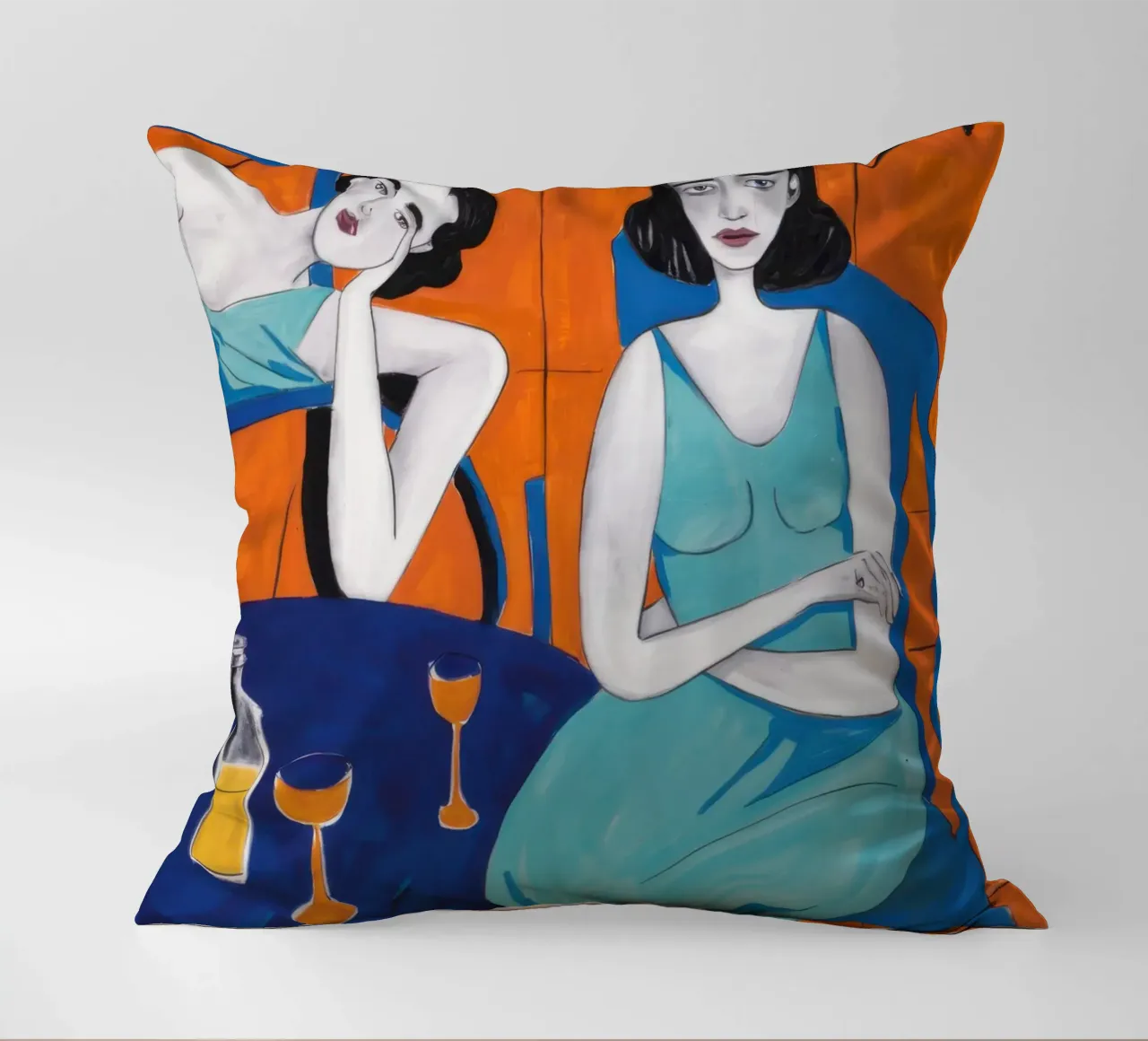 Sapphire Solitary Soiree decorative cushion by Prism Ritual