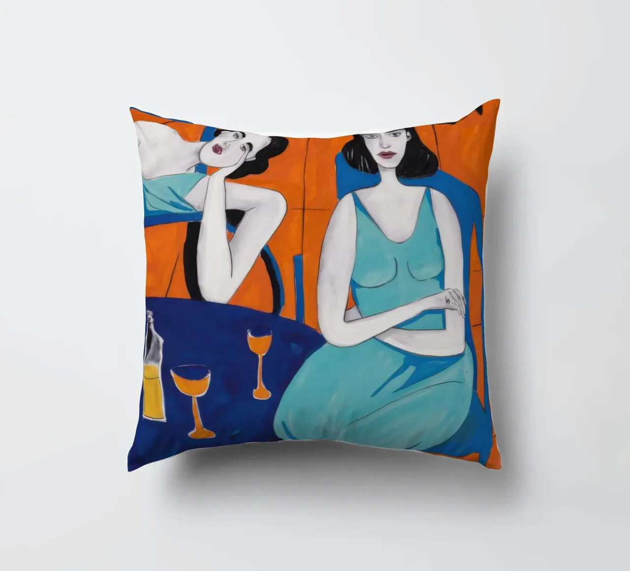Sapphire Solitary Soiree decorative cushion by Prism Ritual