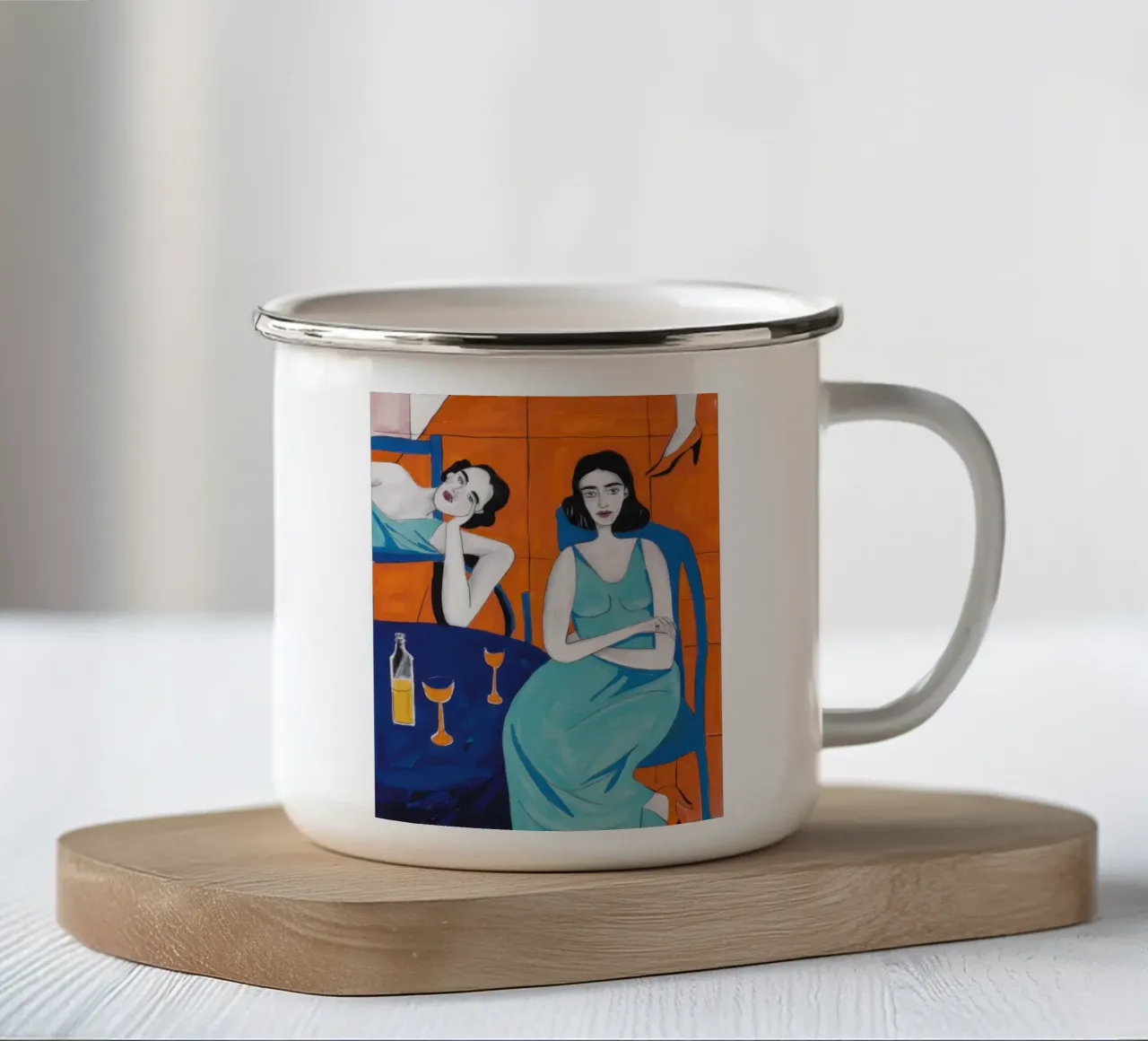 Soirée solitaria dello zaffiro tazza in smalto da Prism Ritual