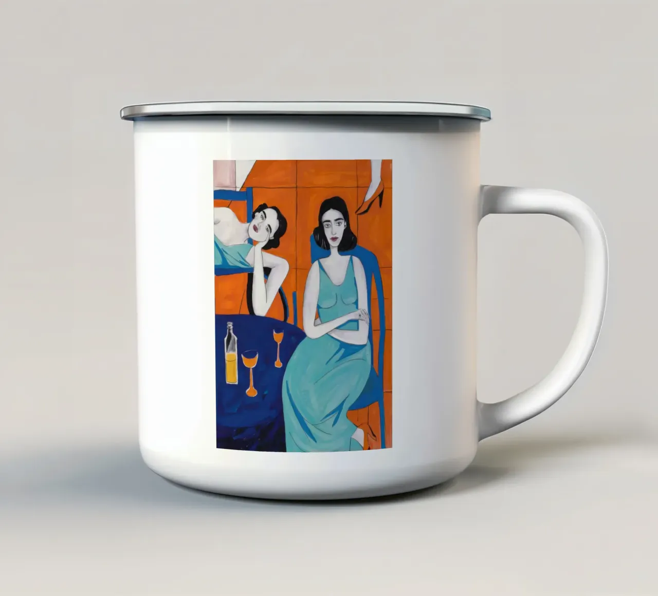 Soirée solitaria dello zaffiro tazza in smalto da Prism Ritual