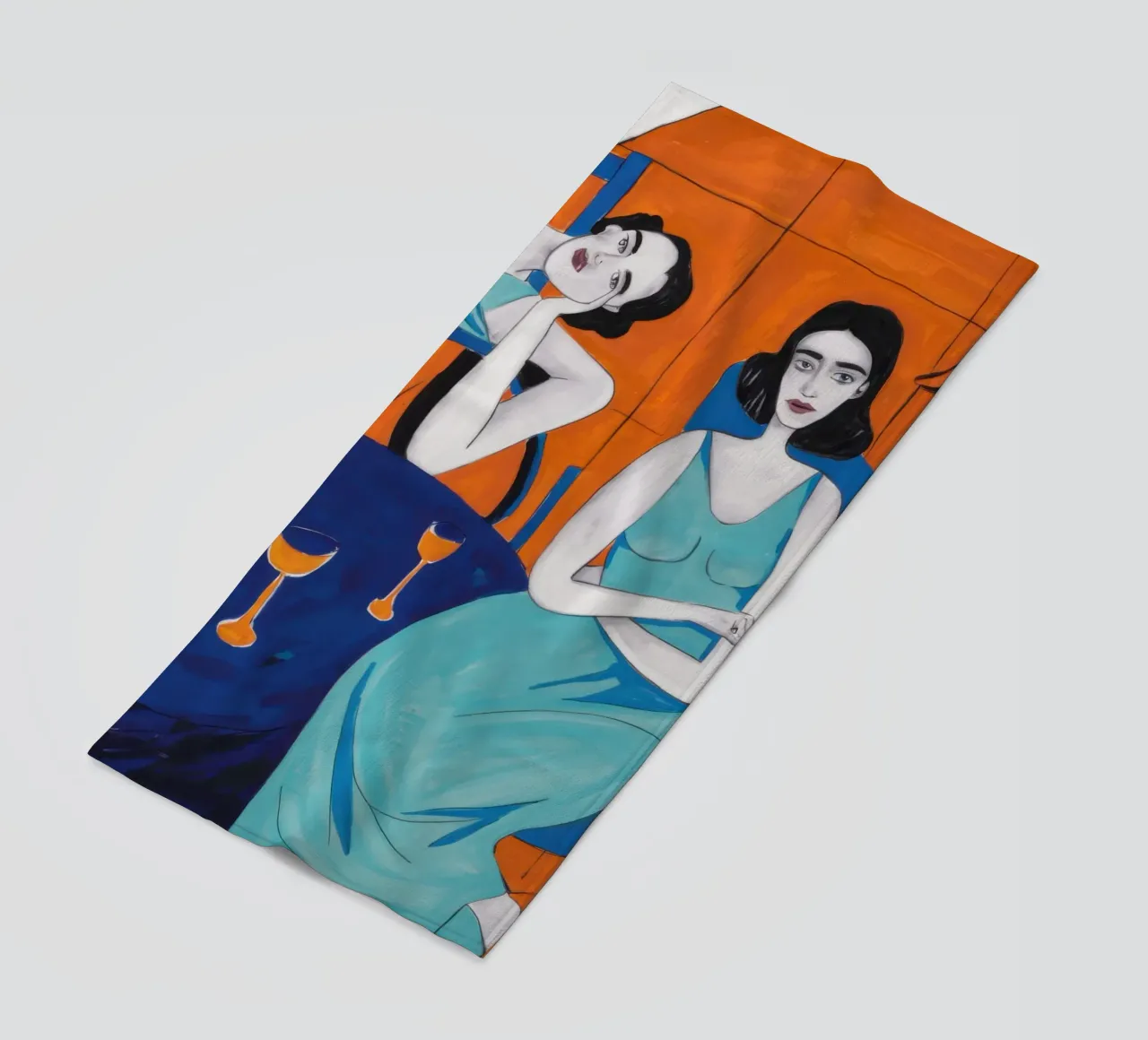 Sapphire Solitary Soiree beach towel by Prism Ritual