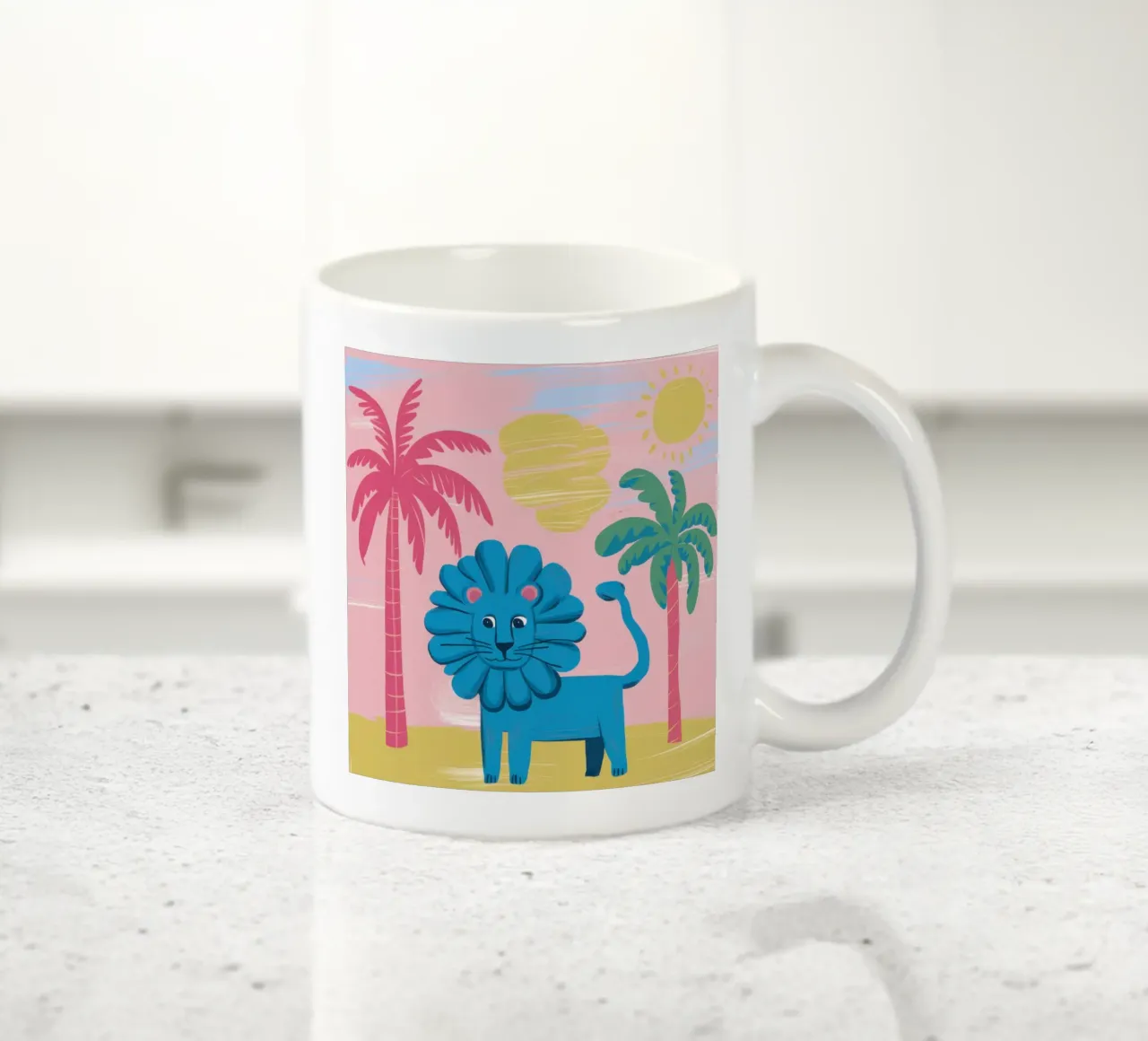Leone ceruleo estroso tazza in ceramica da Flock Reverie
