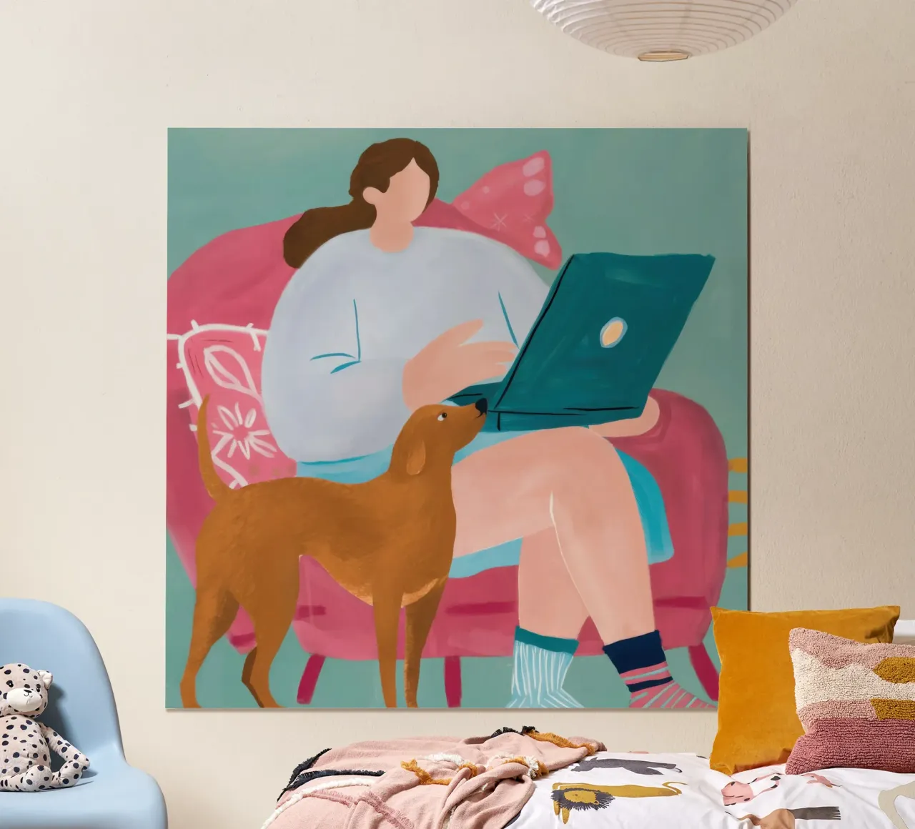 Comfort del collaboratore canino poster con telaio in plastica da Veil Maya