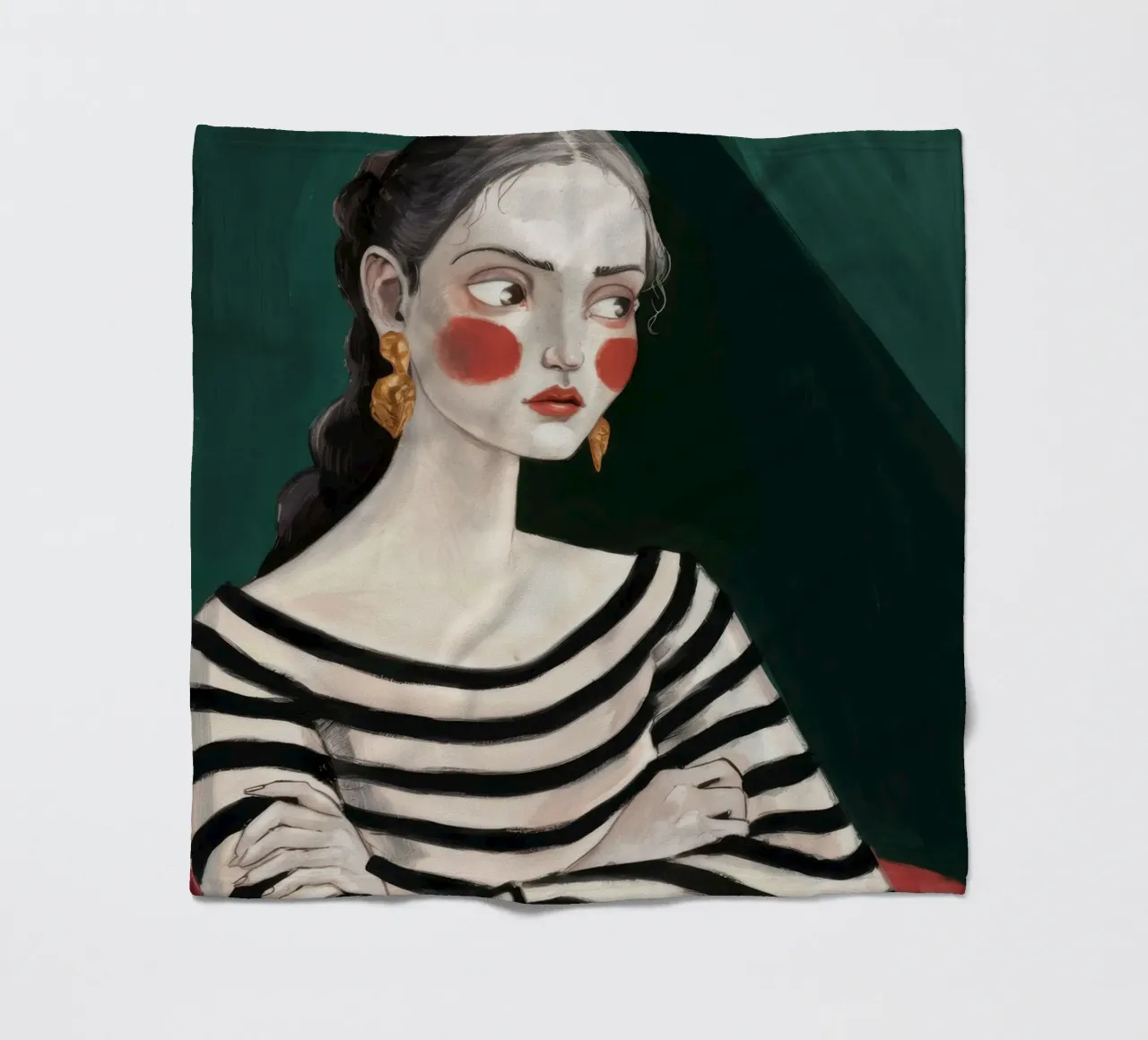 Contemplazione sul maglione a righe coperta in pile da Veil Maya