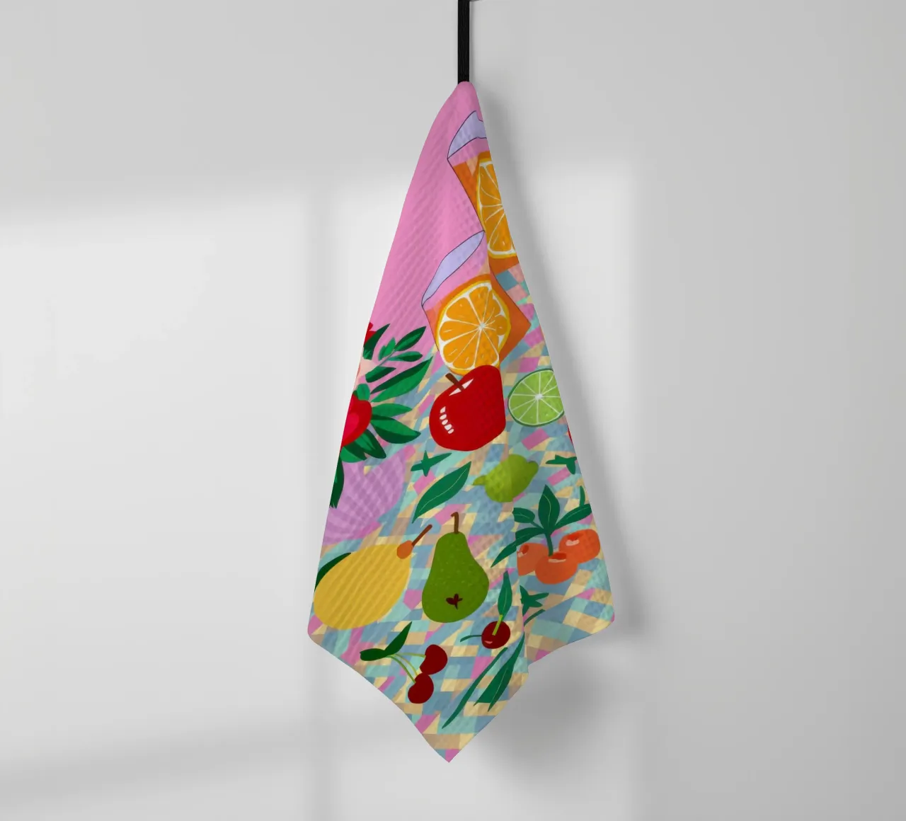 Orchard Liquid Sunshine tea towel by Prism Ritual