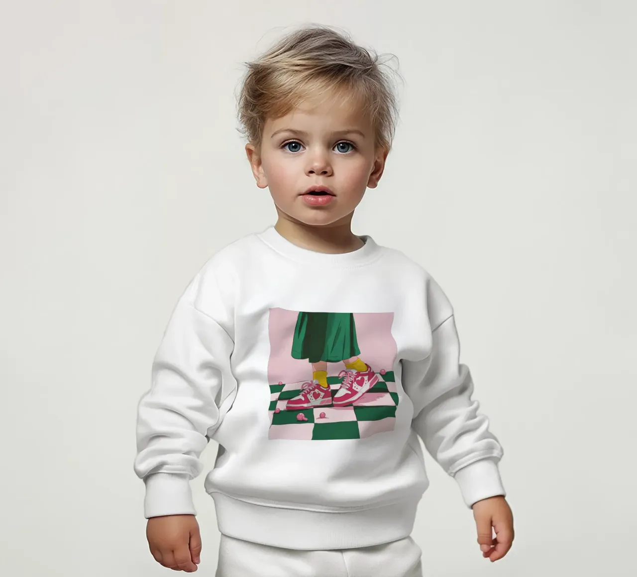 Moda pavimento a scacchi felpa neonato da Flock Reverie