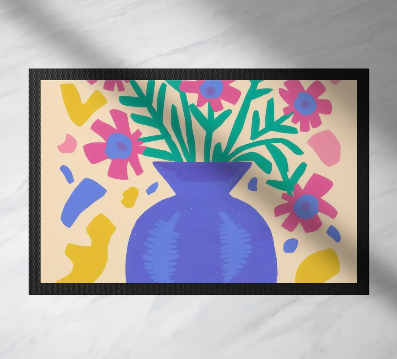 Joyful Folk Bouquet doormat by Flock Reverie