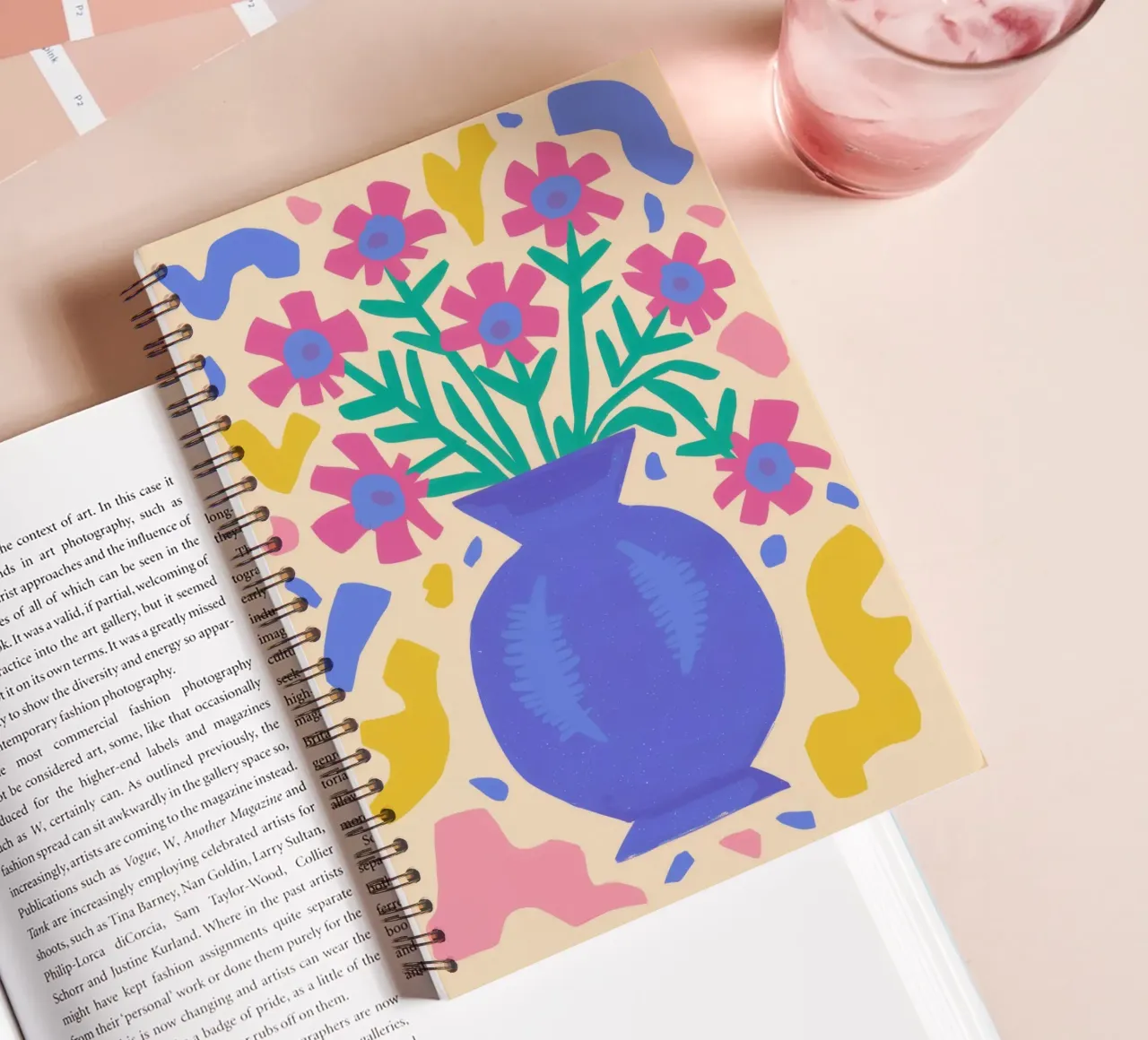 Joyful Folk Bouquet spiral notebook by Flock Reverie