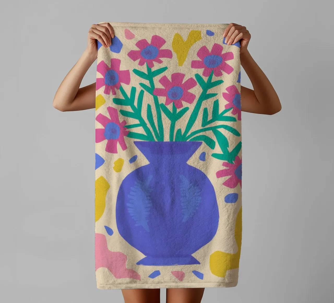 Joyful Folk Bouquet towel by Flock Reverie