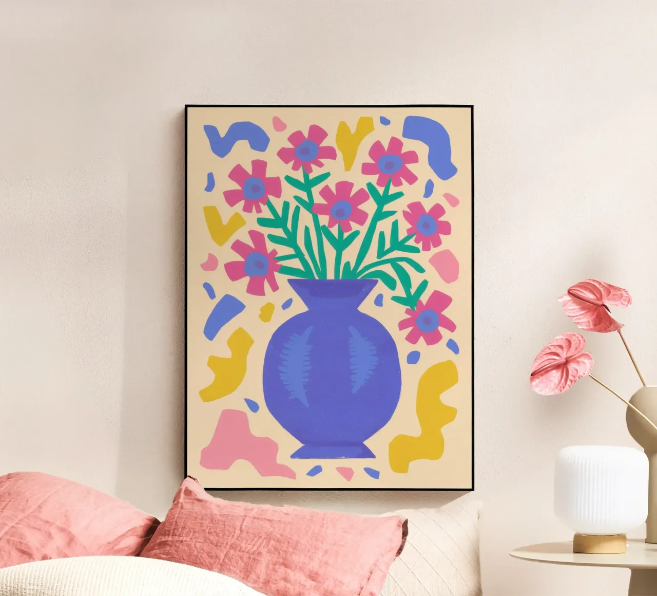 Joyful Folk Bouquet acrylic glass by Flock Reverie