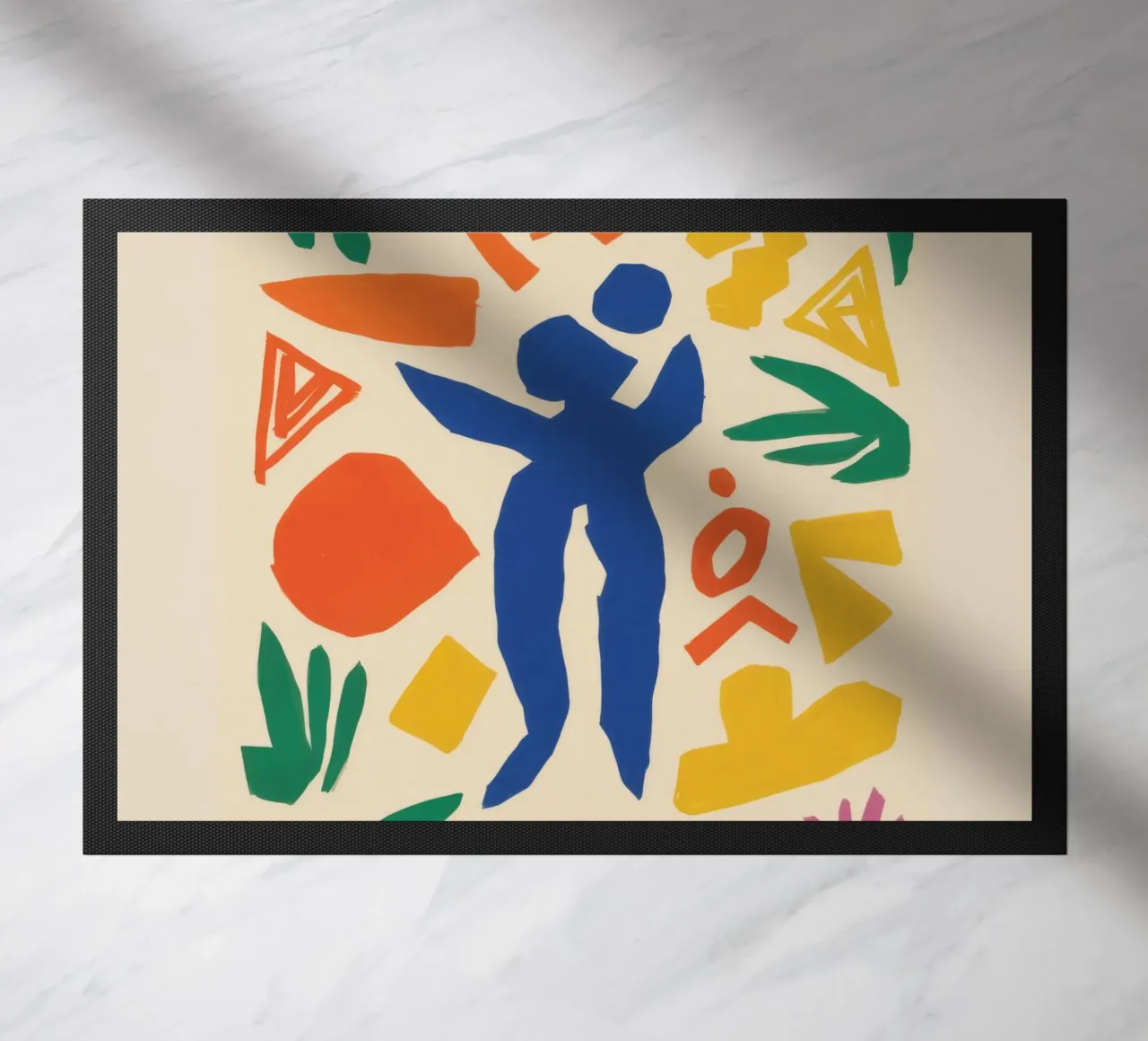 Dancing Forms Celebration doormat by Veil Maya