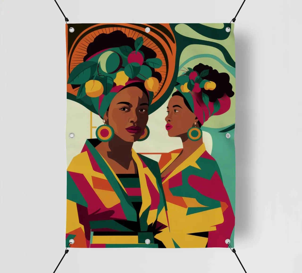 Sisterhood in Turbans pvc cover by Flock Reverie