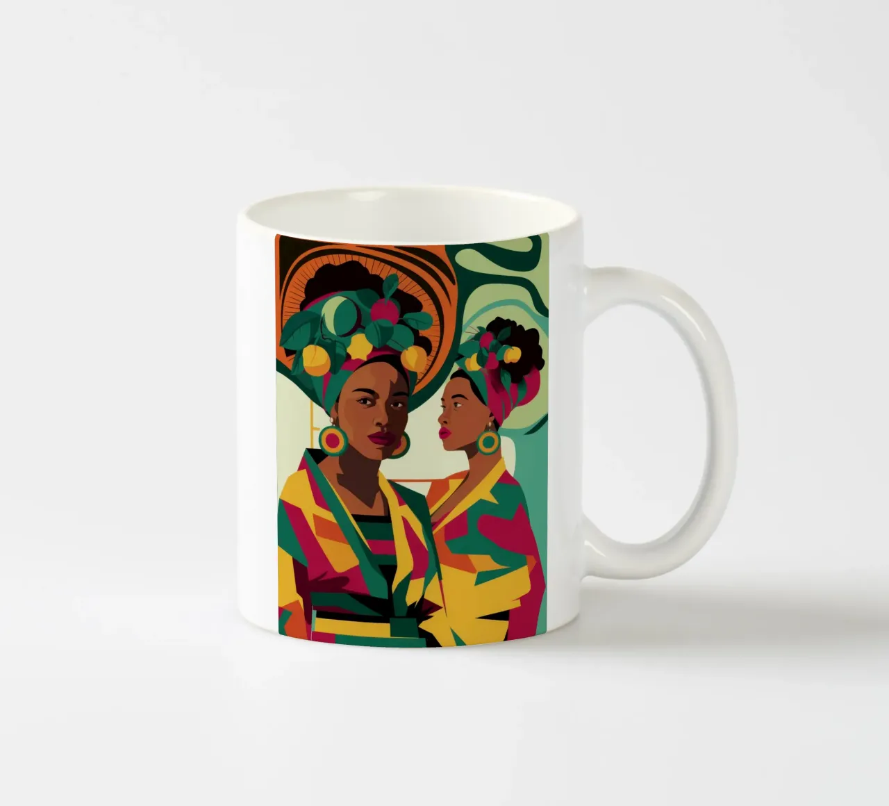 Sorelle in turbante tazza in ceramica da Flock Reverie