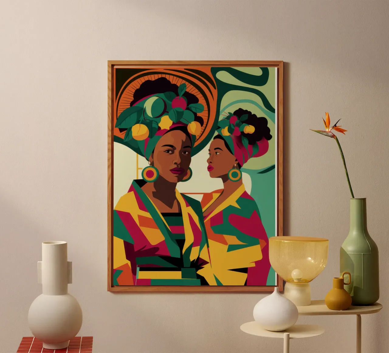 Sisterhood in Turbans alu-dibond by Flock Reverie