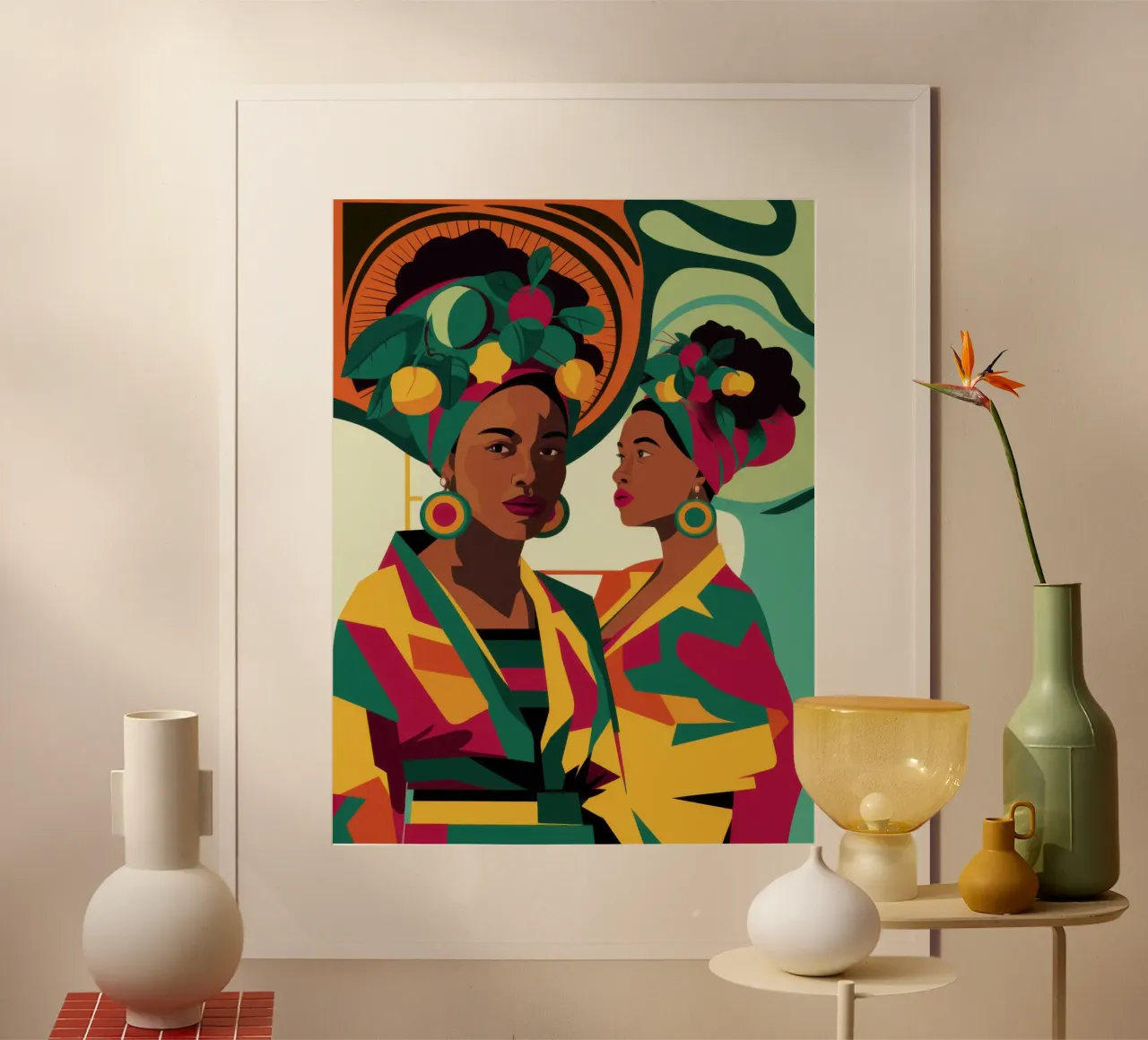 Sisterhood in Turbans poster by Flock Reverie