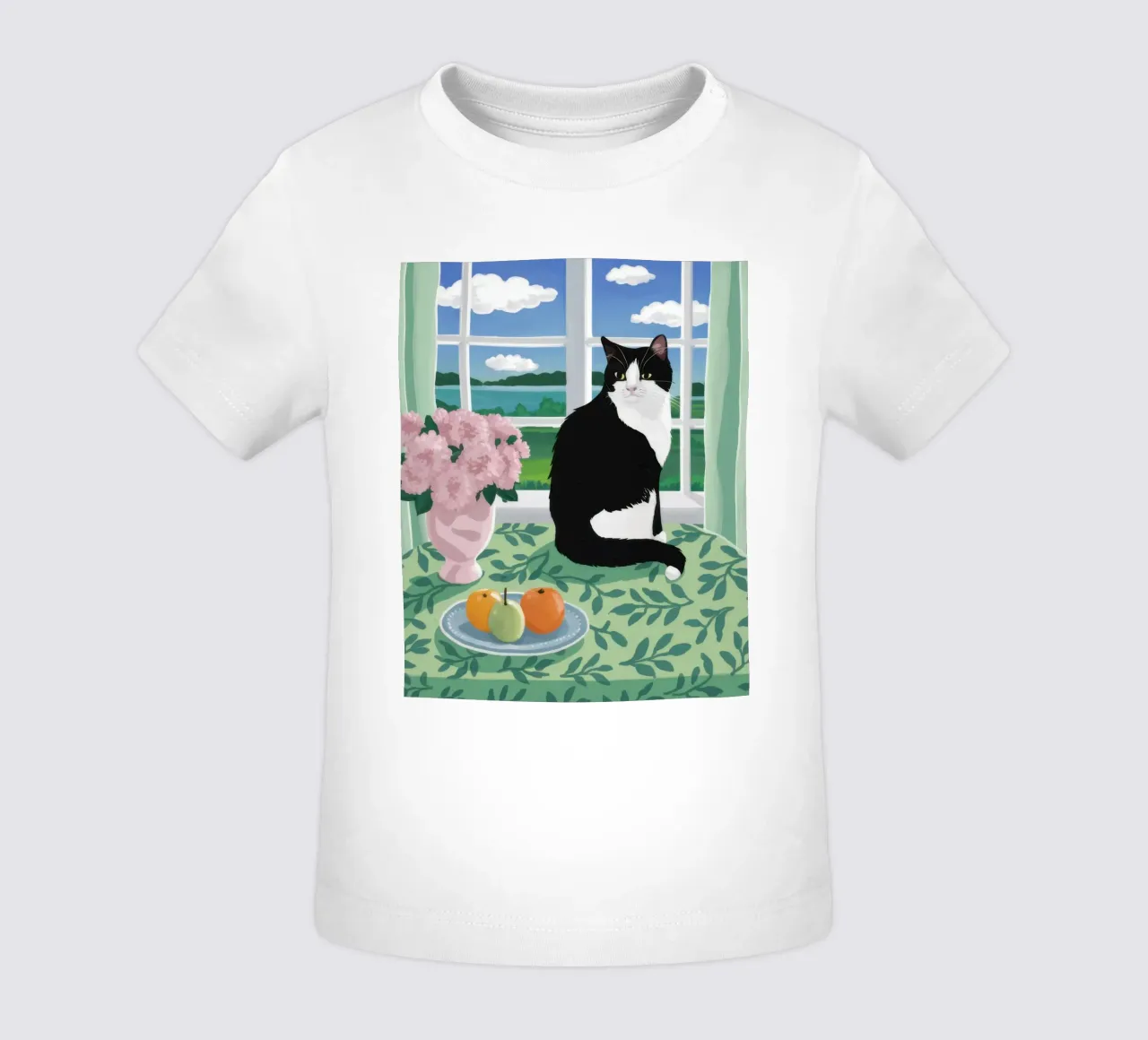 Feline Window Watcher Baby T-Shirt von Veil Maya