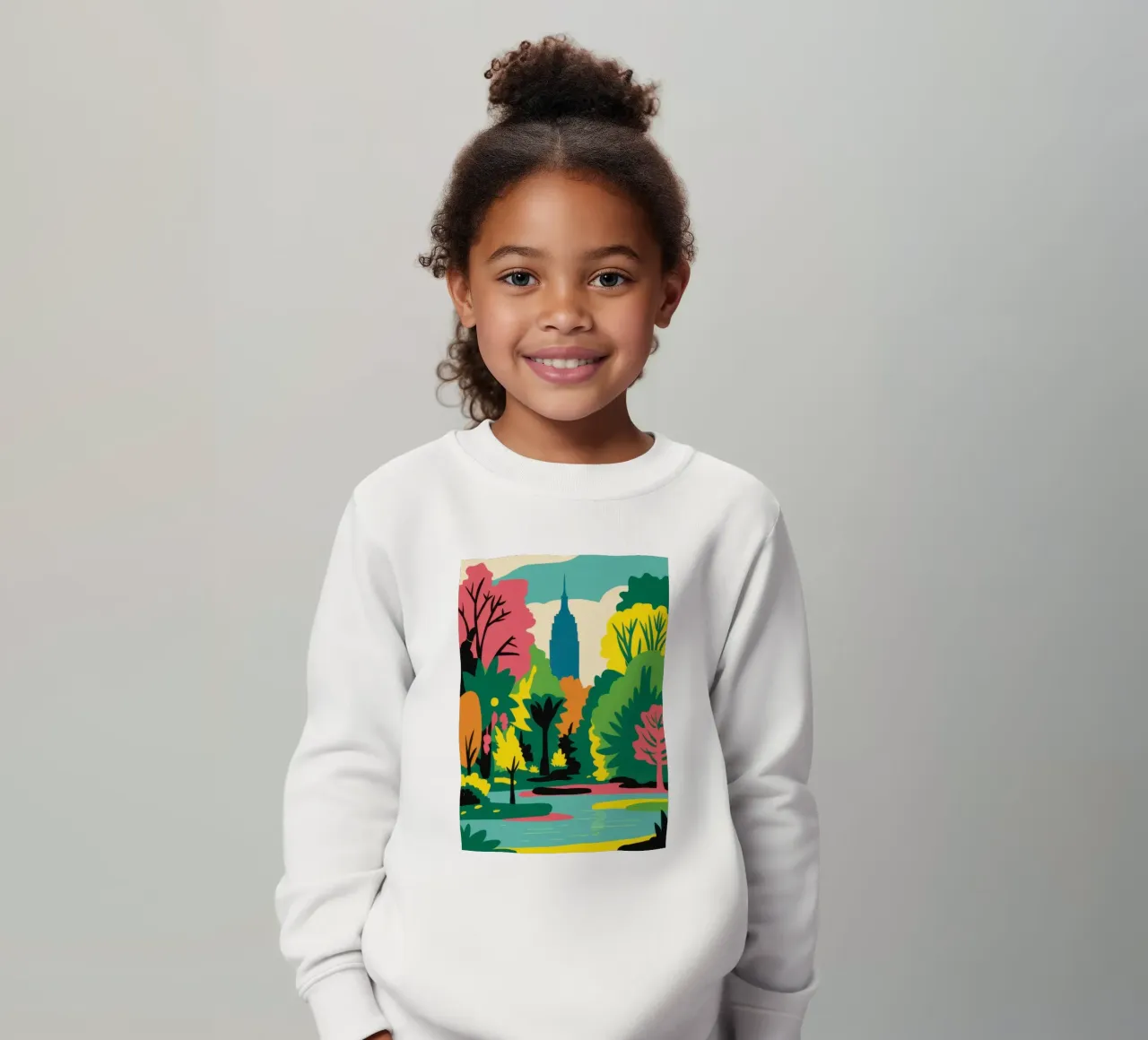 Vibrant Park Daydream kids sweatshirt by Flock Reverie