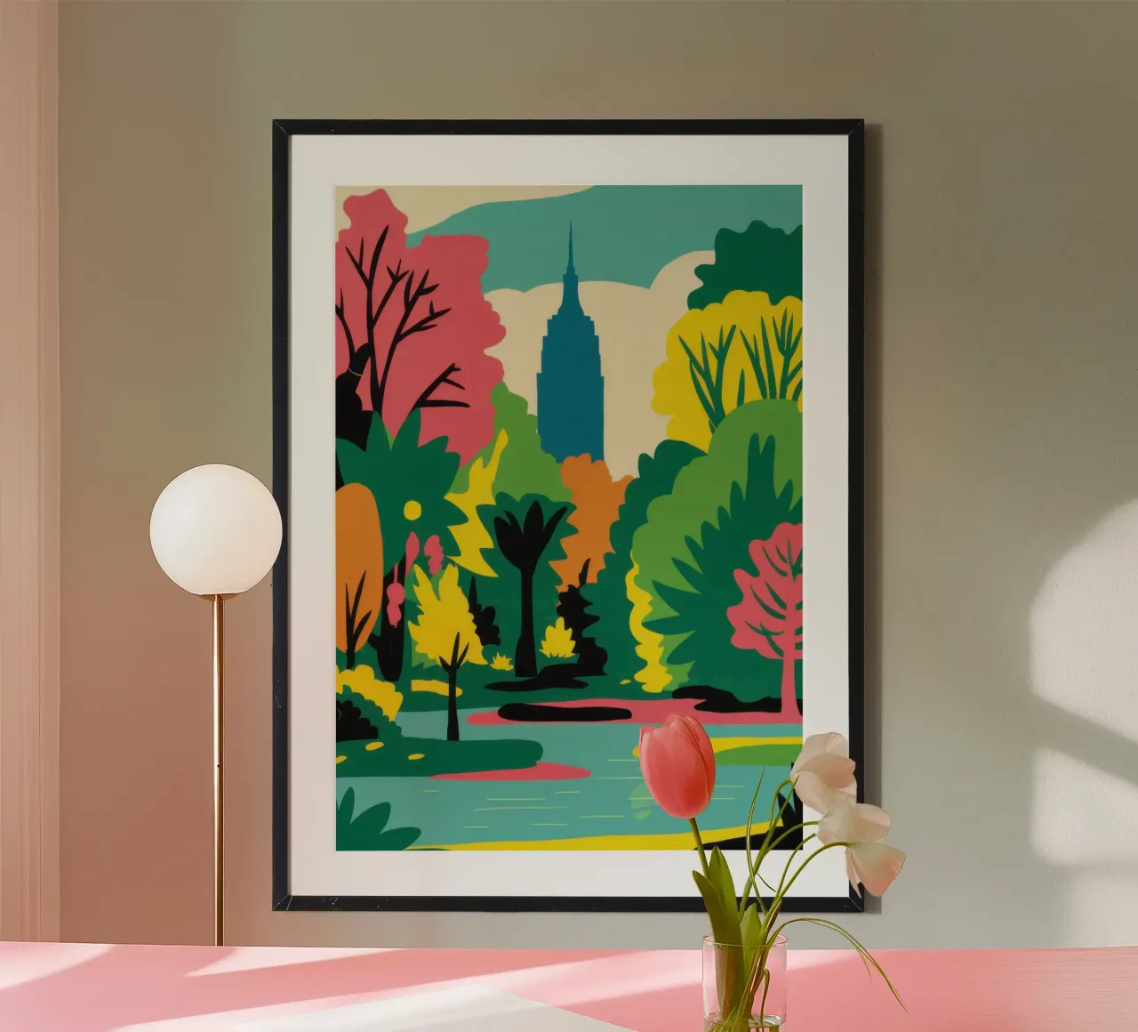 Vibrant Park Daydream poster by Flock Reverie