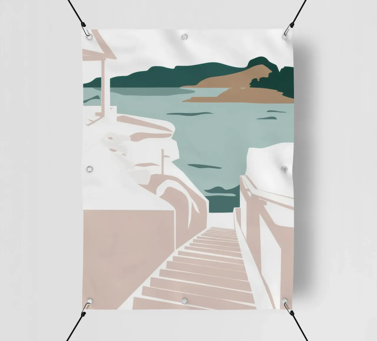 Un passo nel mare telo in pvc da Veil Maya