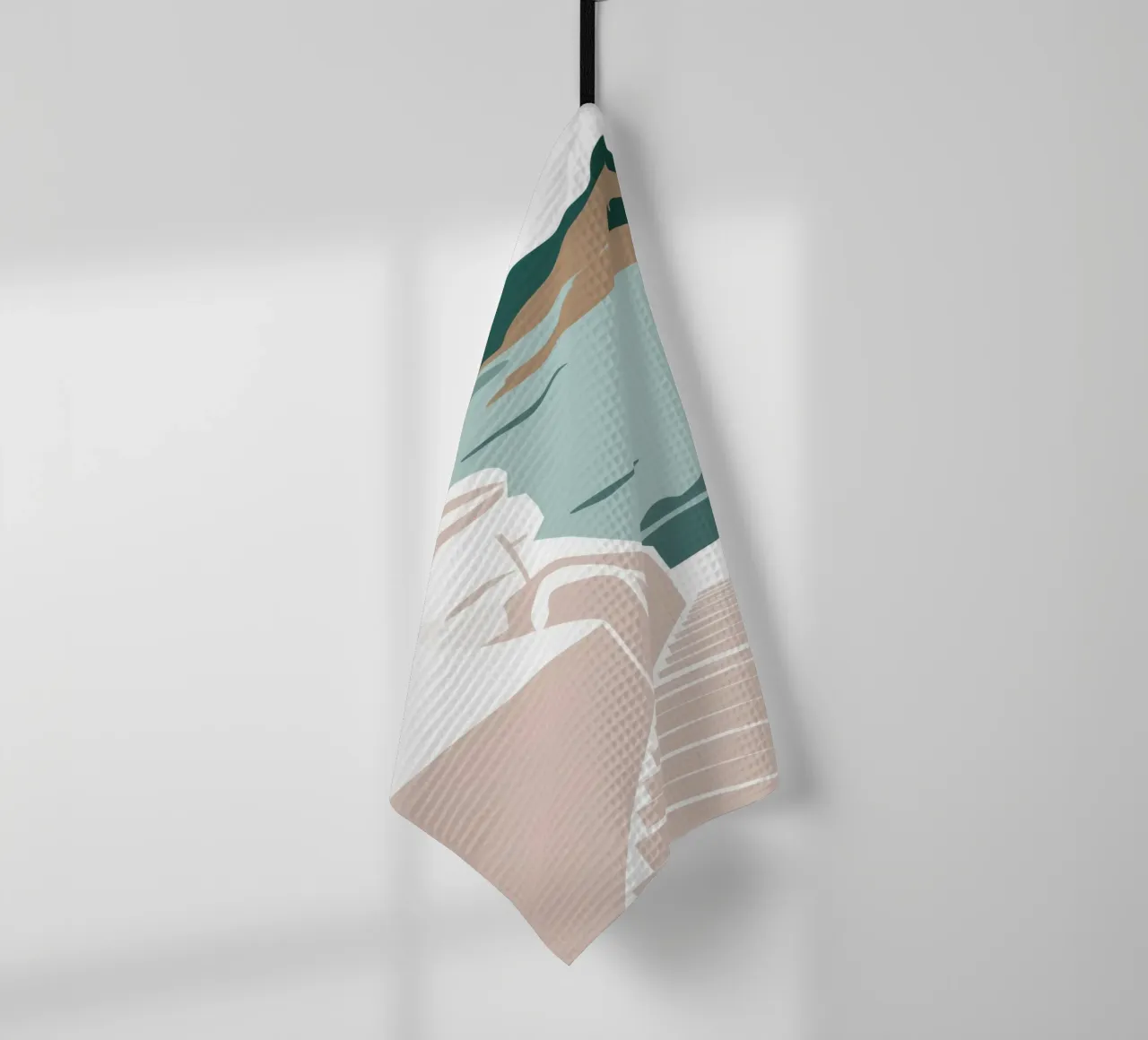 Stepping into the Sea tea towel by Veil Maya