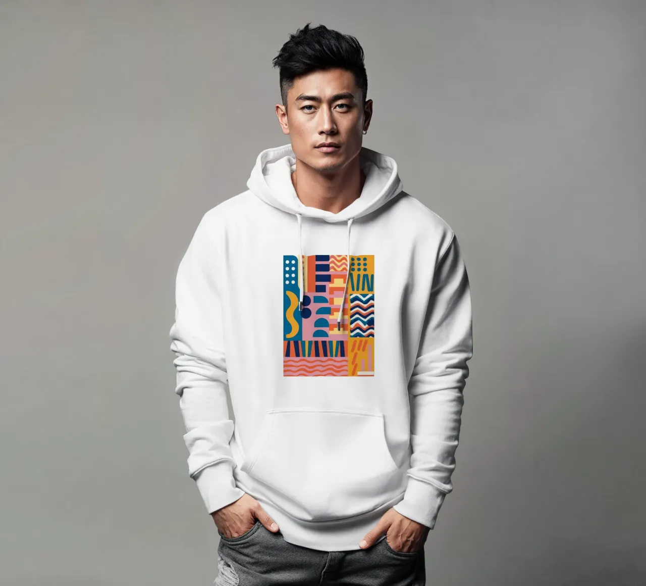 Rivolta del ritmo geometrico felpa con cappuccio da Prism Ritual