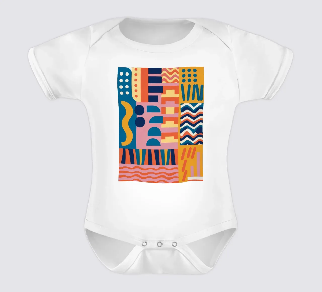 Geometrischer Rhythmus-Aufruhr Kurzarm Babybody von Prism Ritual