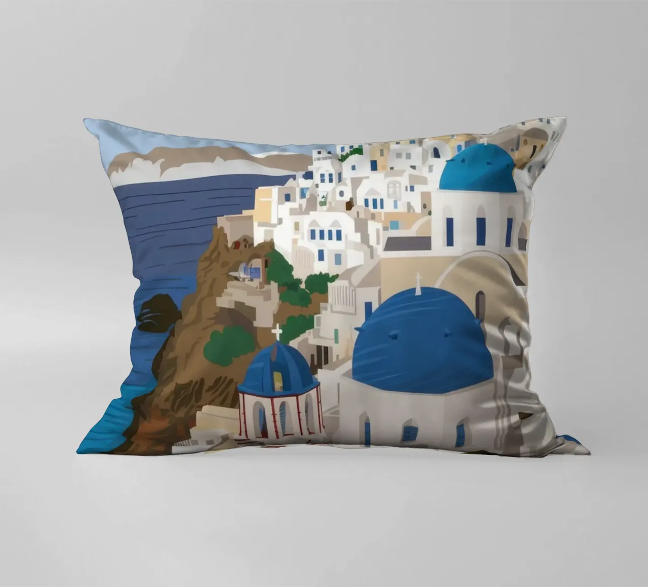 Santorini Serene Vista cuscino da Flock Reverie