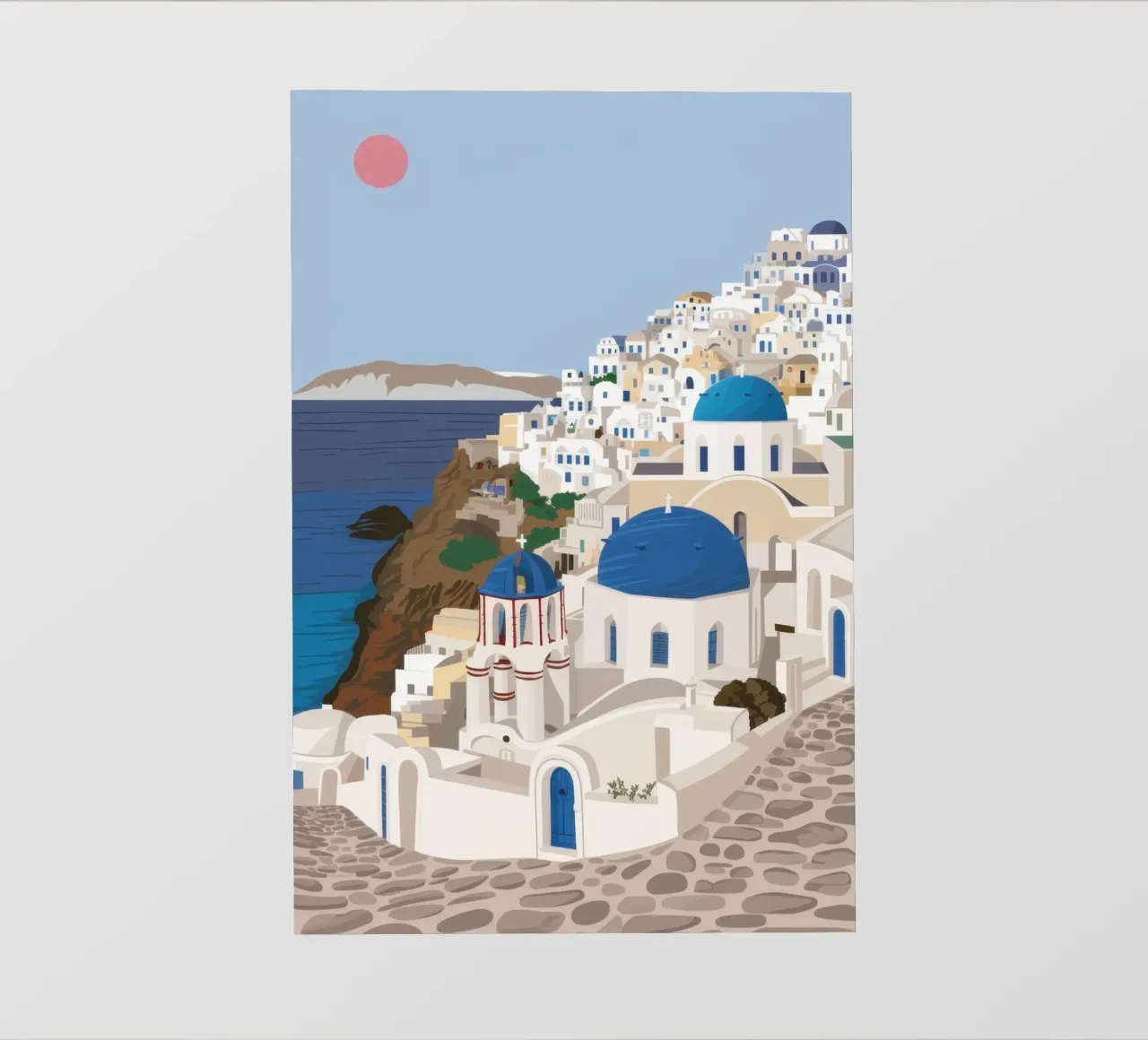 Santorini Serene Vista pellicola backlit da Flock Reverie