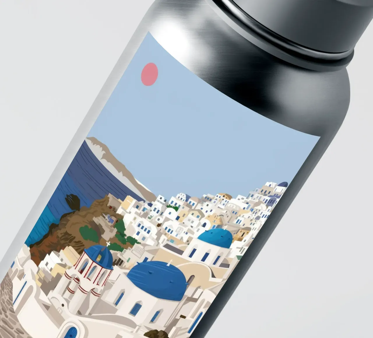 Santorini Serene Vista adesivo da Flock Reverie