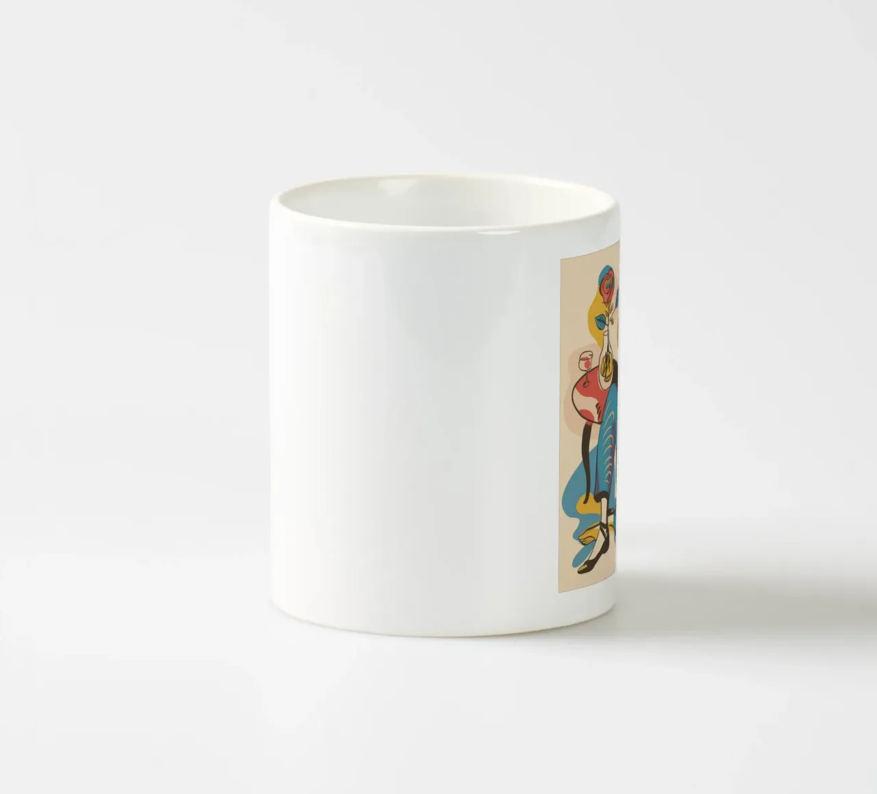Odalisca astratta reimmaginata tazza in ceramica da Veil Maya