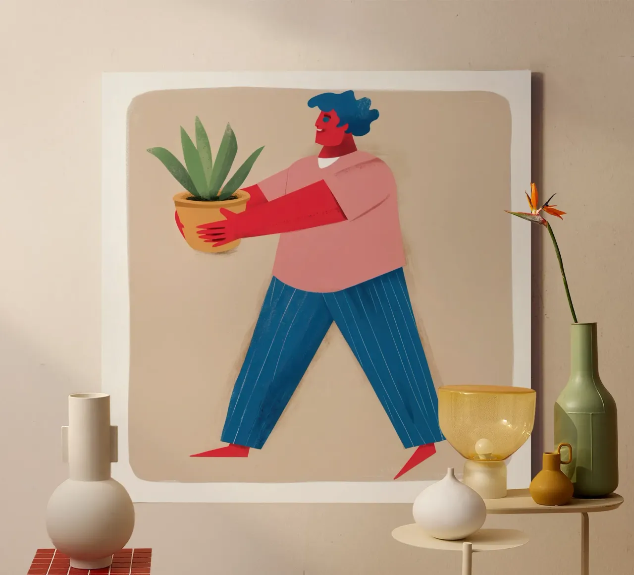 Geschenk der wachsenden Liebe Leinwand mit Schattenfugenrahmen von Prism Ritual