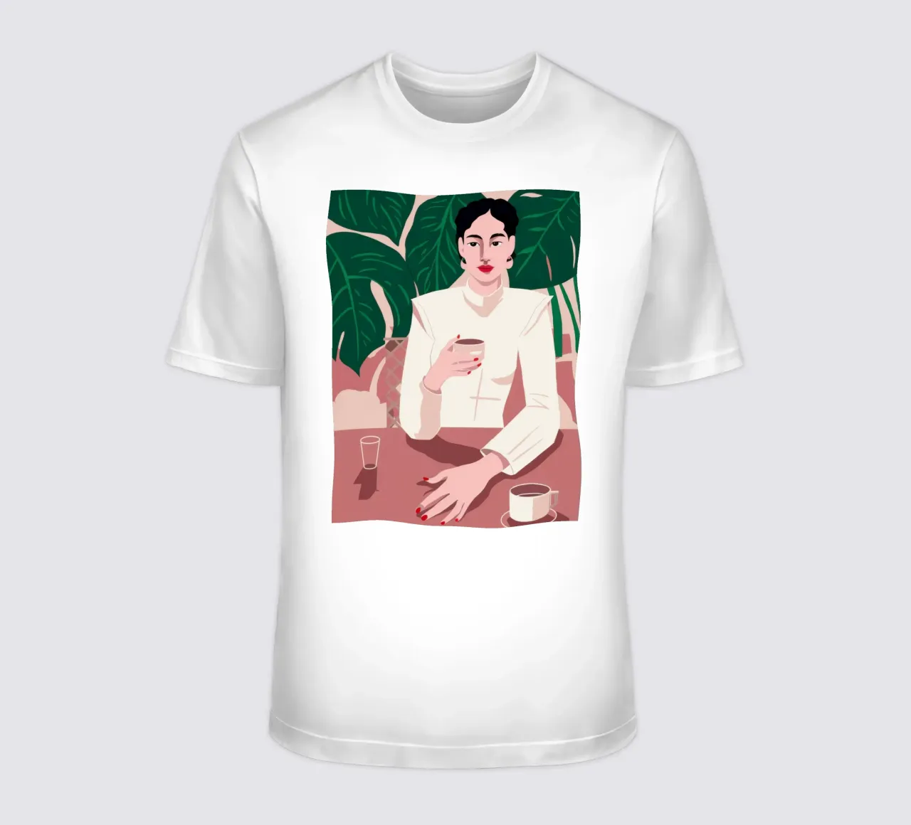 Il bevitore di caffè t-shirt da Flock Reverie