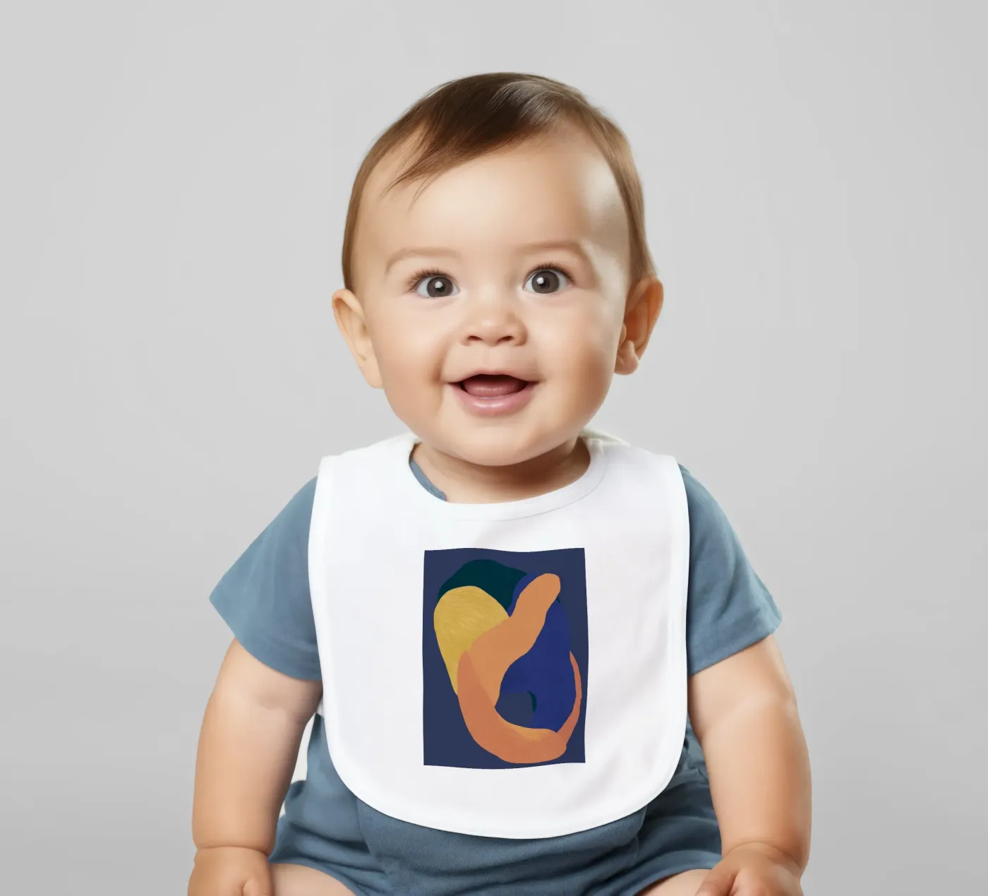 Abstract Somatic Forms baby bib by Veil Maya
