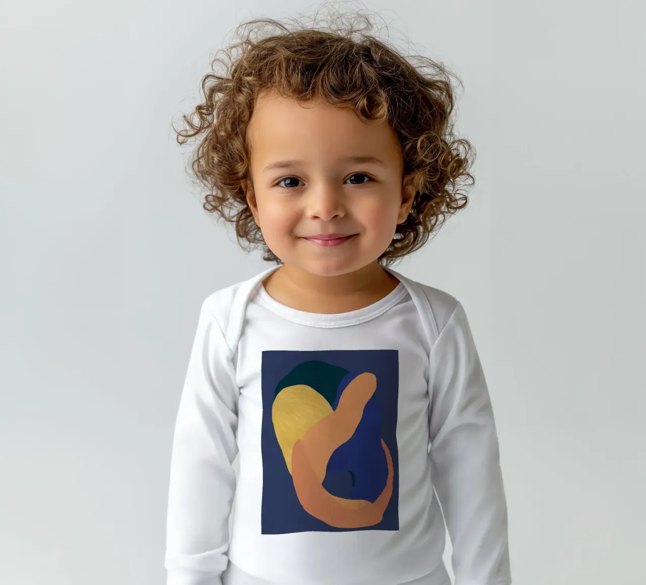 Abstract Somatic Forms long-sleeve baby romper by Veil Maya