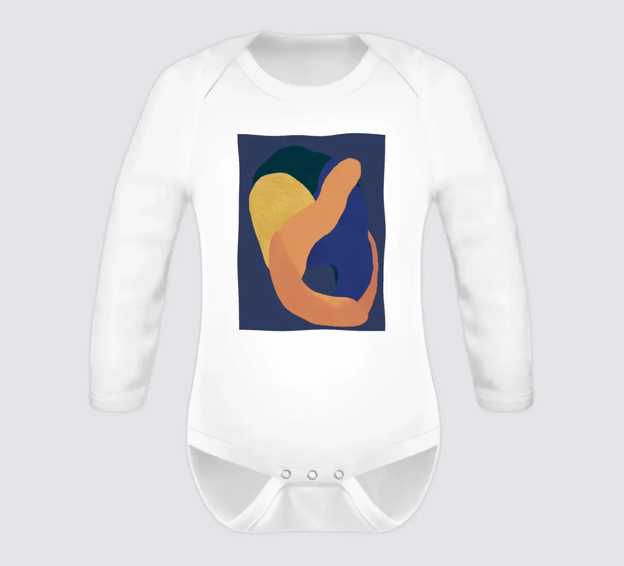 Abstract Somatic Forms long-sleeve baby romper by Veil Maya