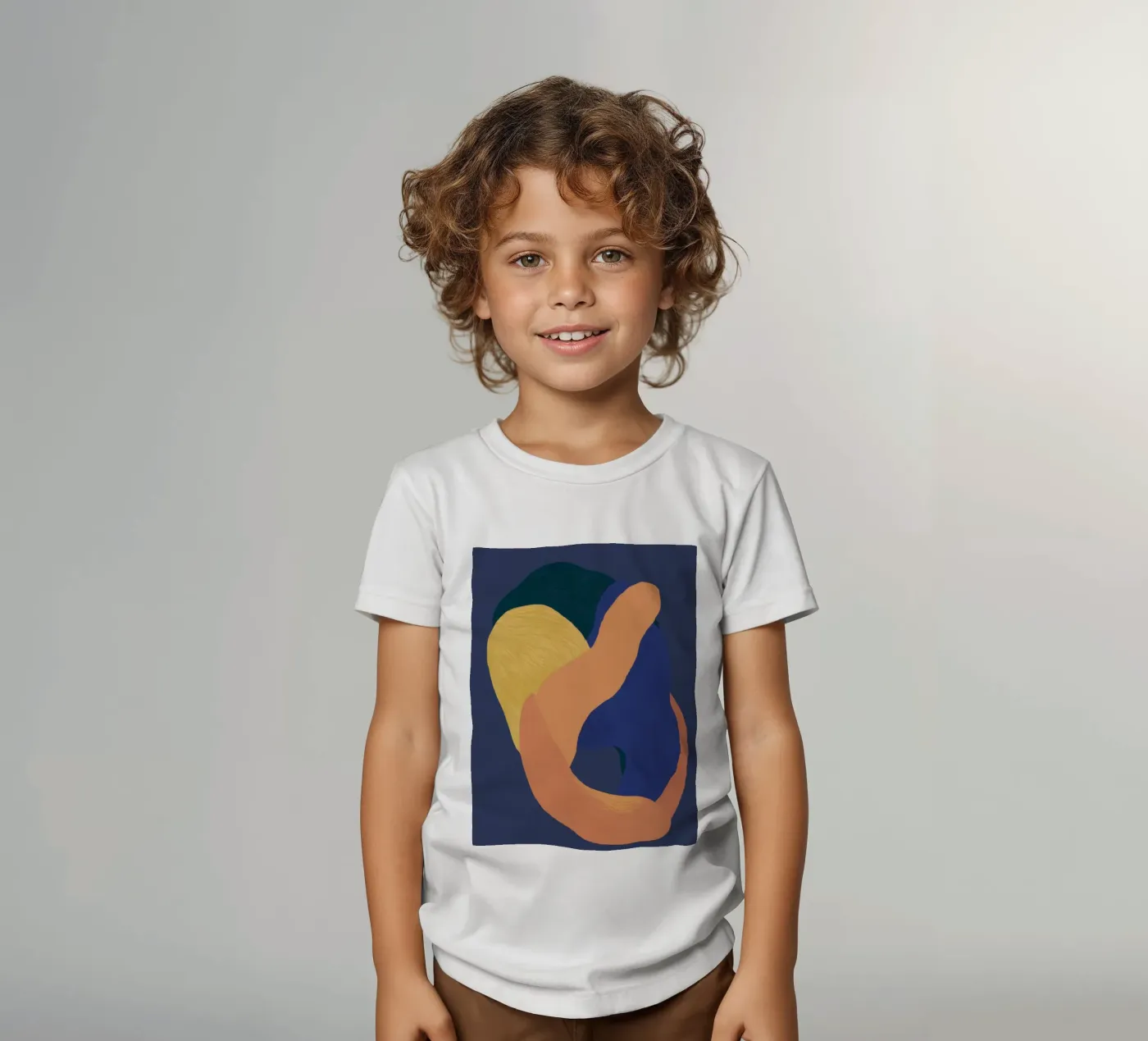 Abstracte somatische vormen kinder t-shirt van Veil Maya