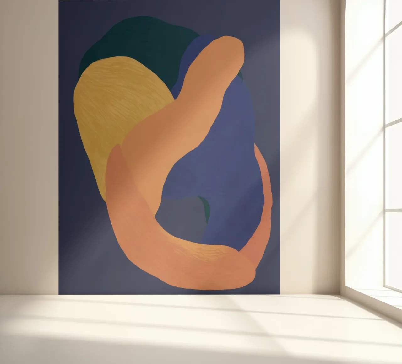 Abstracte somatische vormen fotobehang van Veil Maya