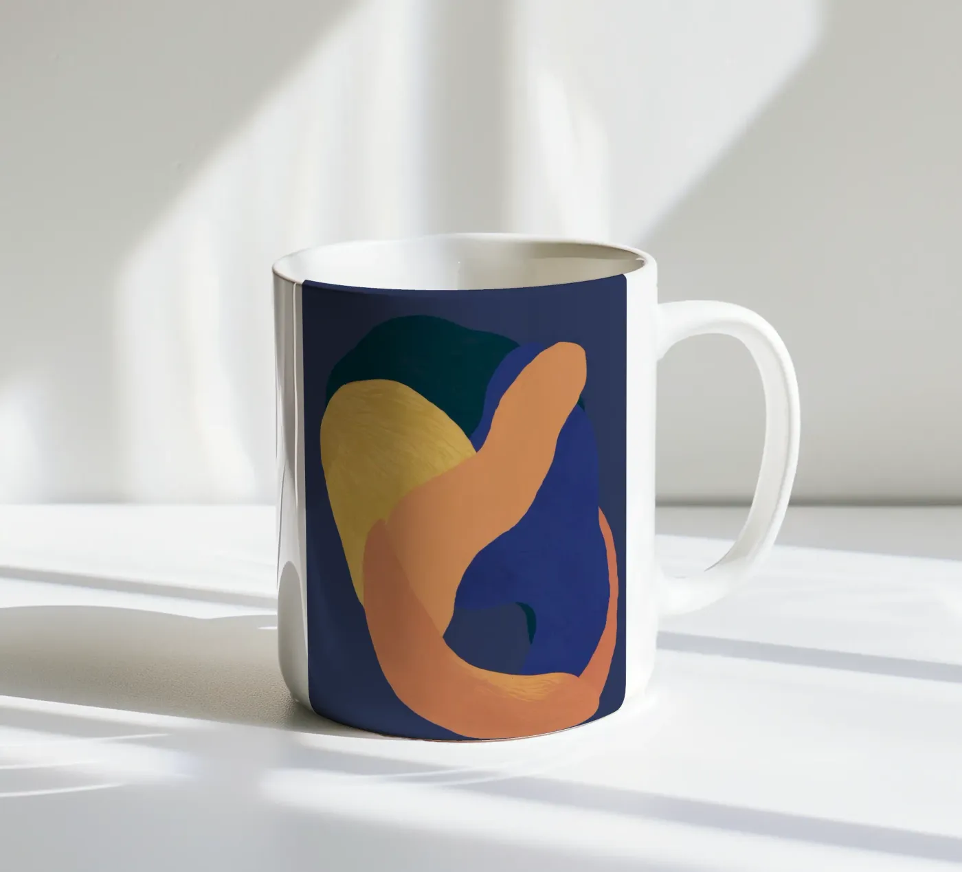 Abstract Somatic Forms ceramic mug by Veil Maya