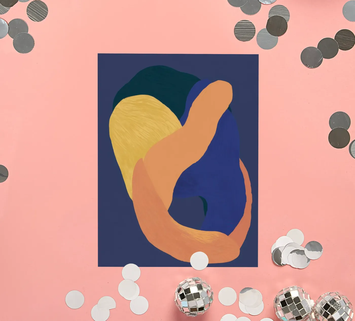 Abstract Somatic Forms sticker by Veil Maya