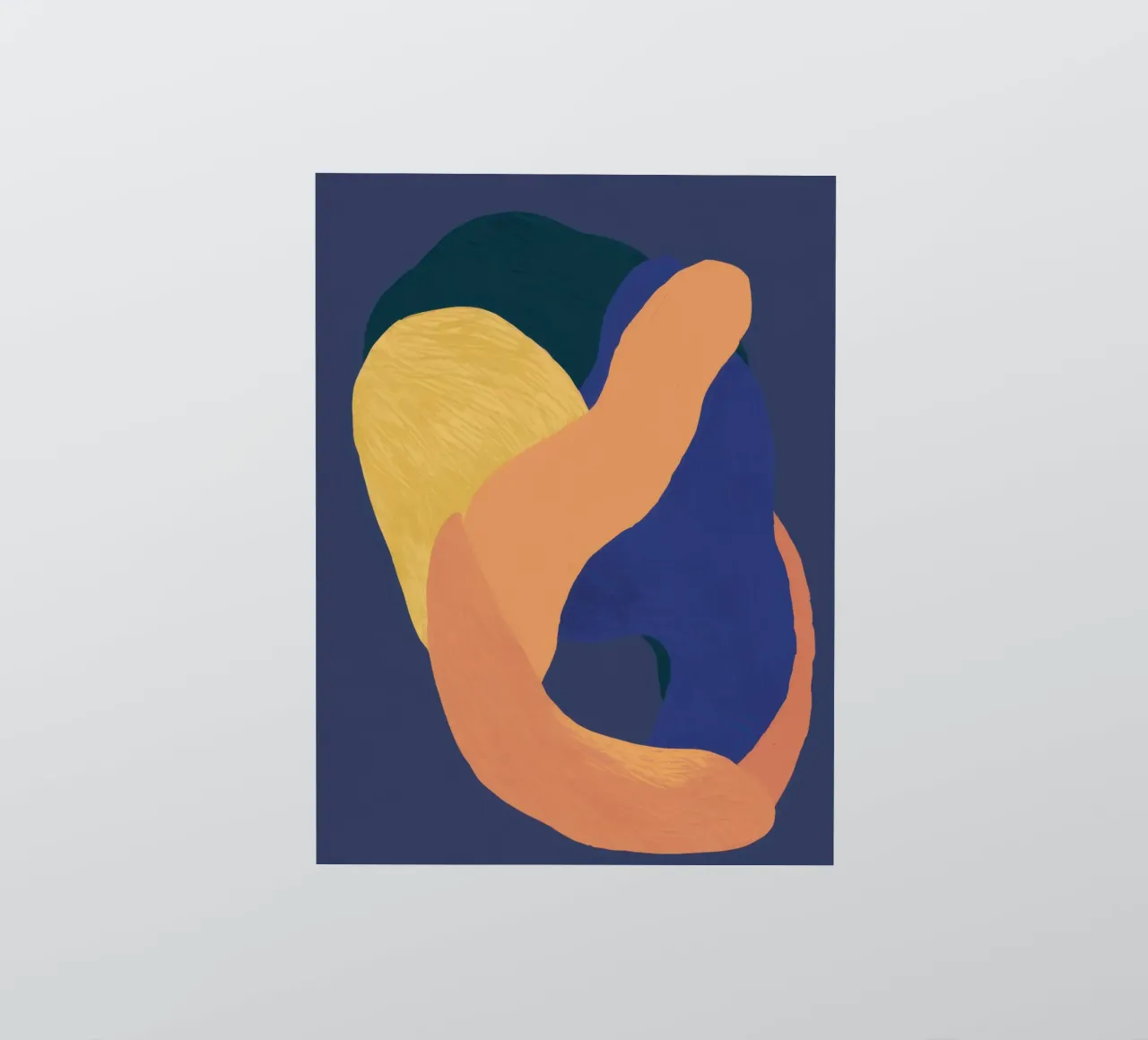 Abstract Somatic Forms sticker by Veil Maya