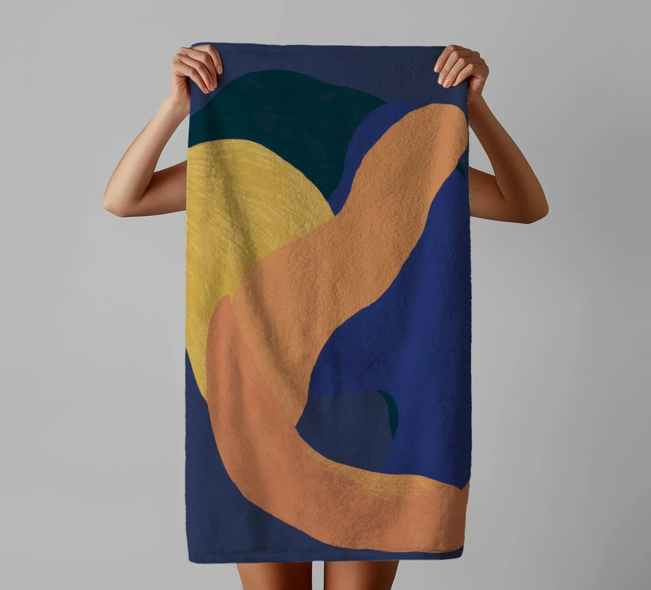 Abstract Somatic Forms towel by Veil Maya