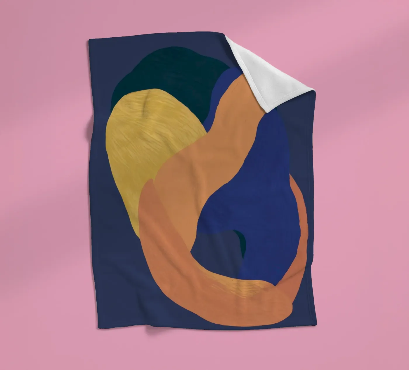 Abstracte somatische vormen fleecedeken van Veil Maya