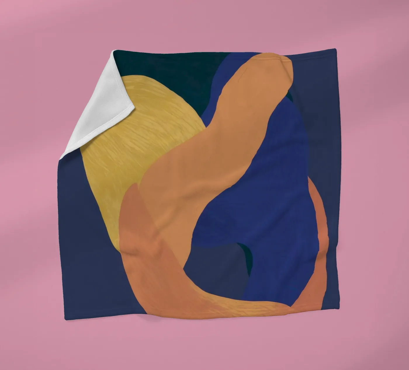 Abstracte somatische vormen fleecedeken van Veil Maya