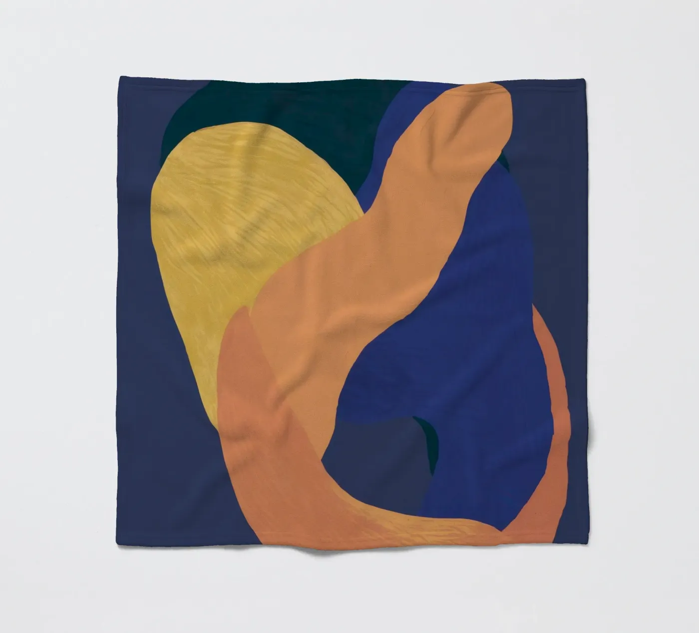 Abstracte somatische vormen fleecedeken van Veil Maya