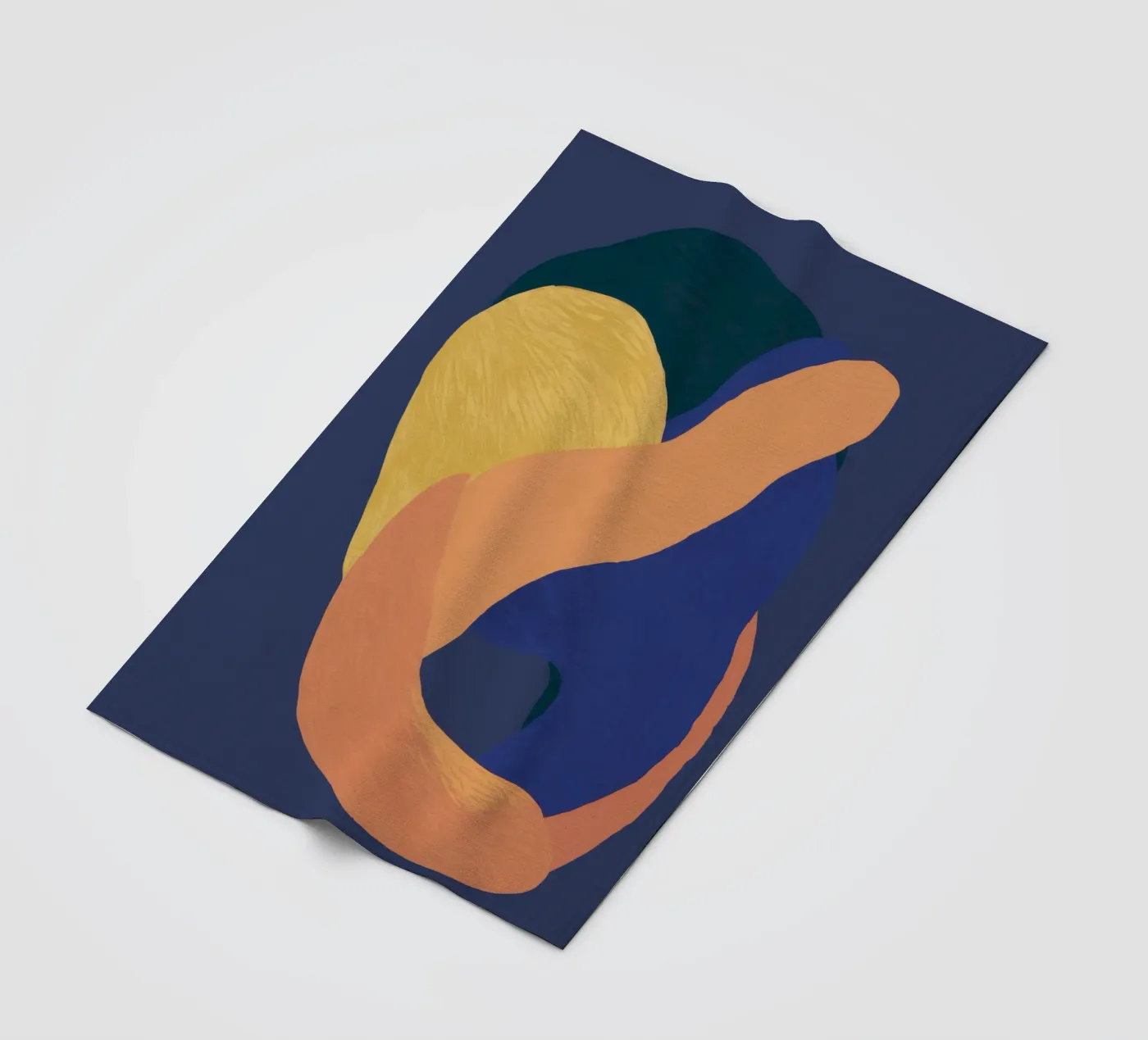 Abstracte somatische vormen fleecedeken van Veil Maya