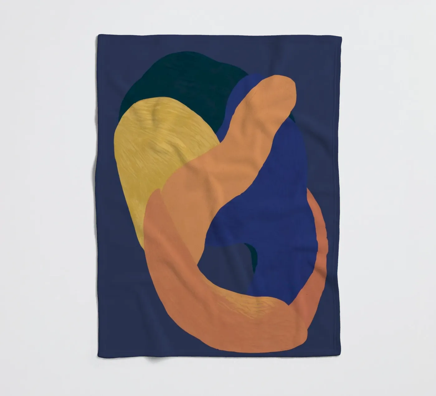 Abstracte somatische vormen fleecedeken van Veil Maya